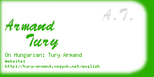 armand tury business card